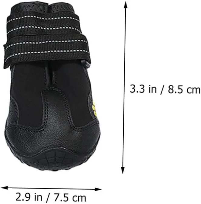 POPETPOP 4Pcs Dog Slip Boots Wear Resistant Puppy Shoes for Cold Weather Stylish Dog Foot Protectors to Keep Pets Comfortable and Clean