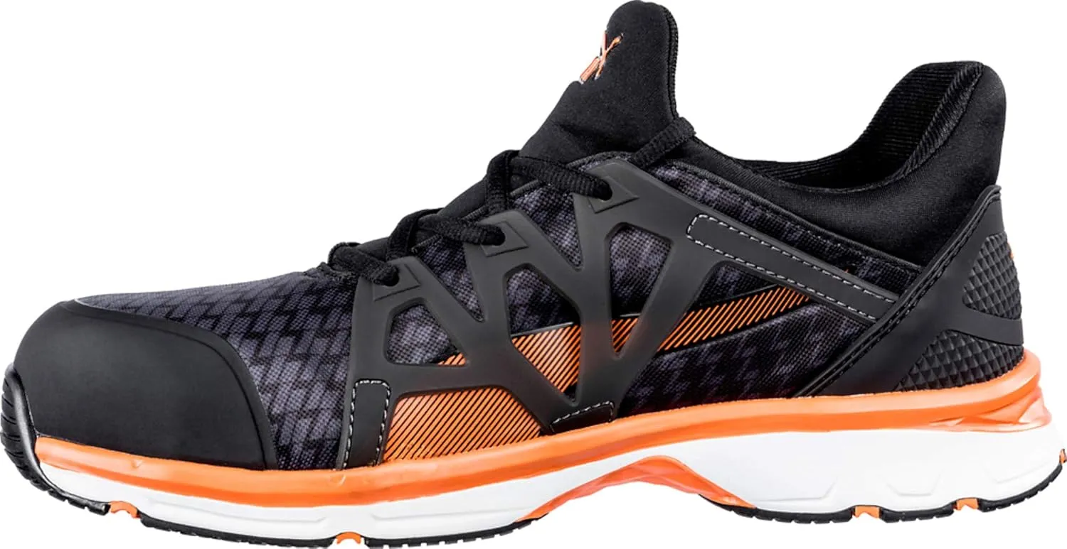 PUMA Men's Rush 20 Mid Industrial Shoe, Black-Orange, 10