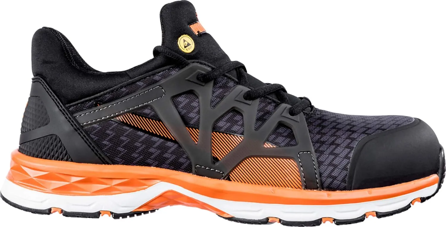 PUMA Men's Rush 20 Mid Industrial Shoe, Black-Orange, 10