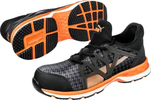 PUMA Men's Rush 20 Mid Industrial Shoe, Black-Orange, 10