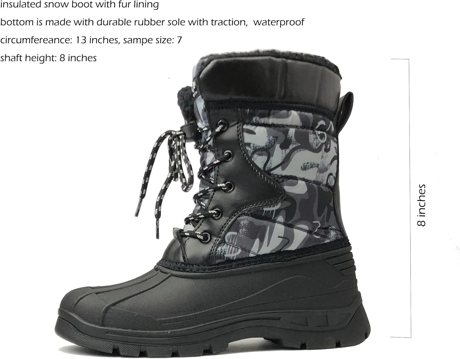 REDVOLUTION Women's Snow Boots Slip-Resistant Waterpoof Winter Fashion Shoe