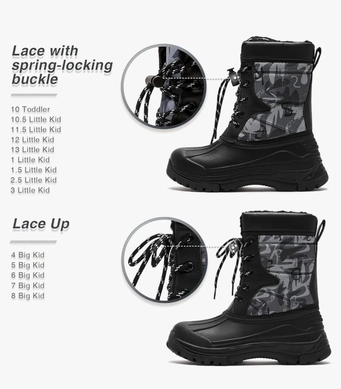 REDVOLUTION Women's Snow Boots Slip-Resistant Waterpoof Winter Fashion Shoe