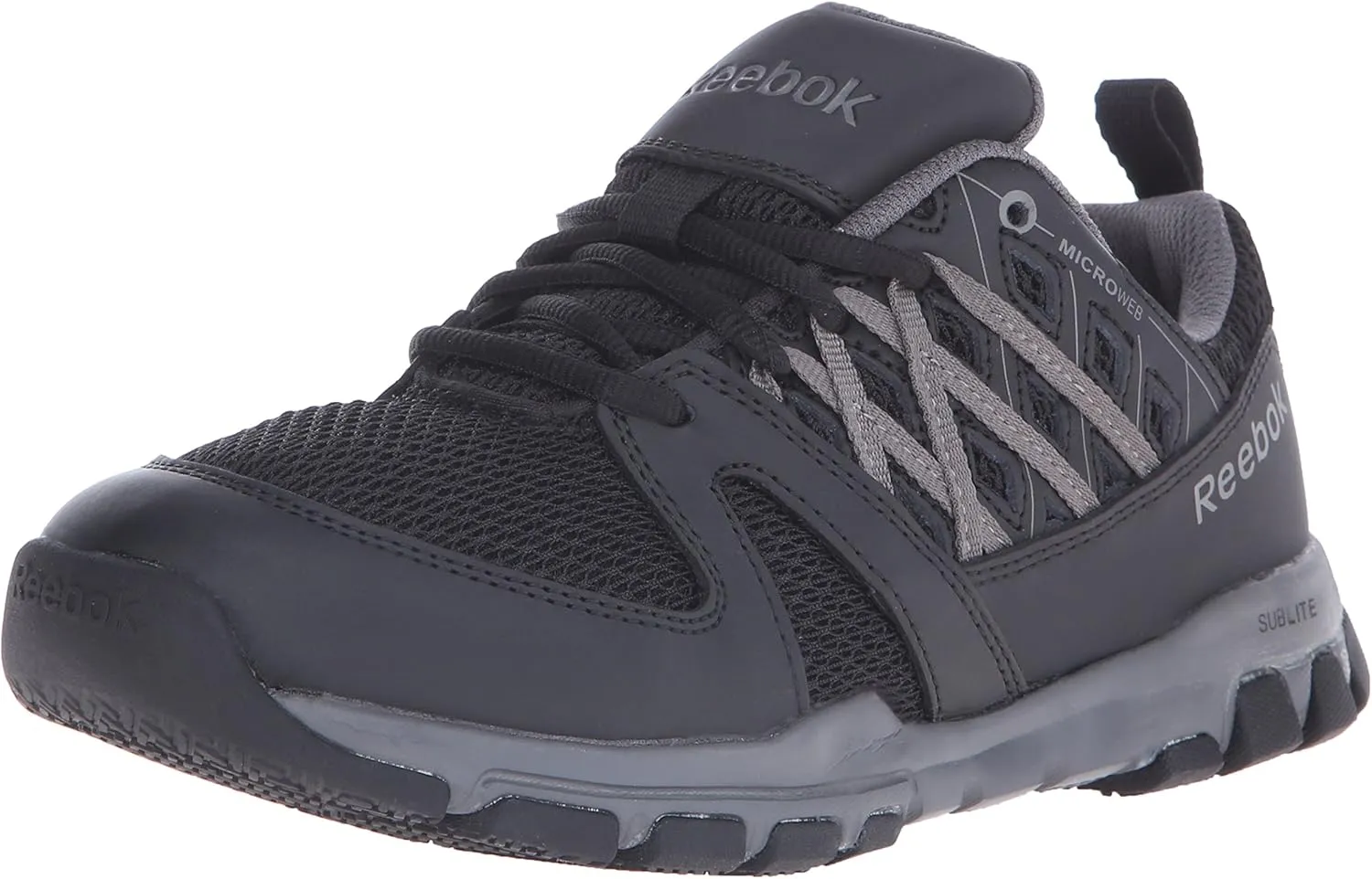 Reebok Women's Rb415 Sublite Cushion Work Soft Toe Athletic Industrial Construction Shoe Black