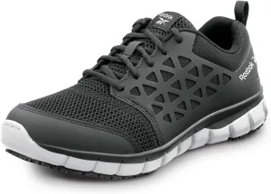 Reebok Work Sublite Cushion Work, Men's, Athletic Style, MaxTrax Slip Resistant, Soft Toe Work Shoe