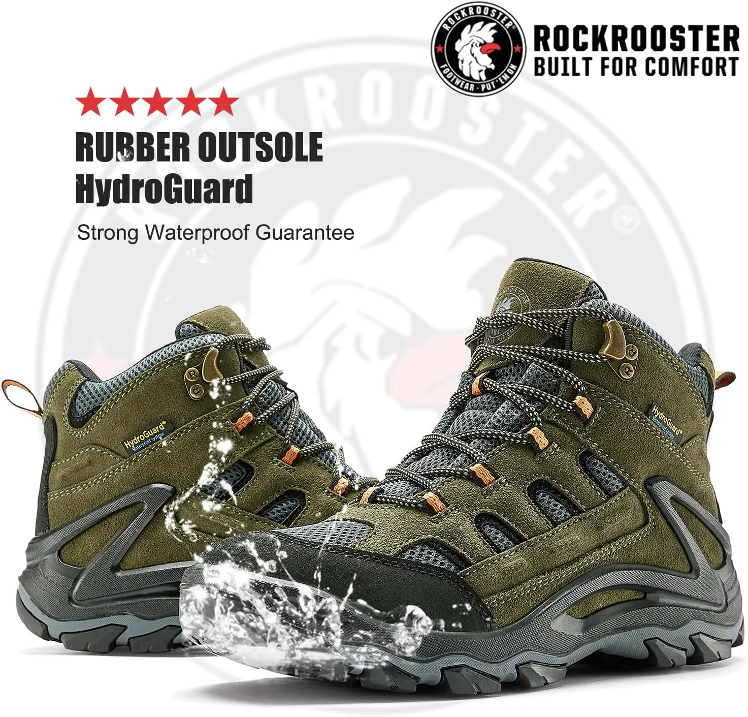 ROCKROOSTER mens Hiking Boots