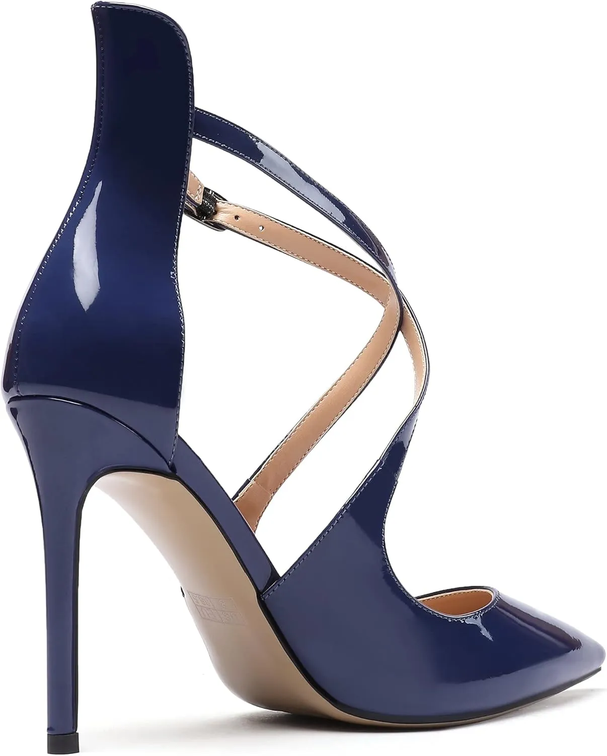 SAMMITOP Women's Pointy Toe Ankle Strap Pumps Sexy High Heels Ladies Dress Shoes