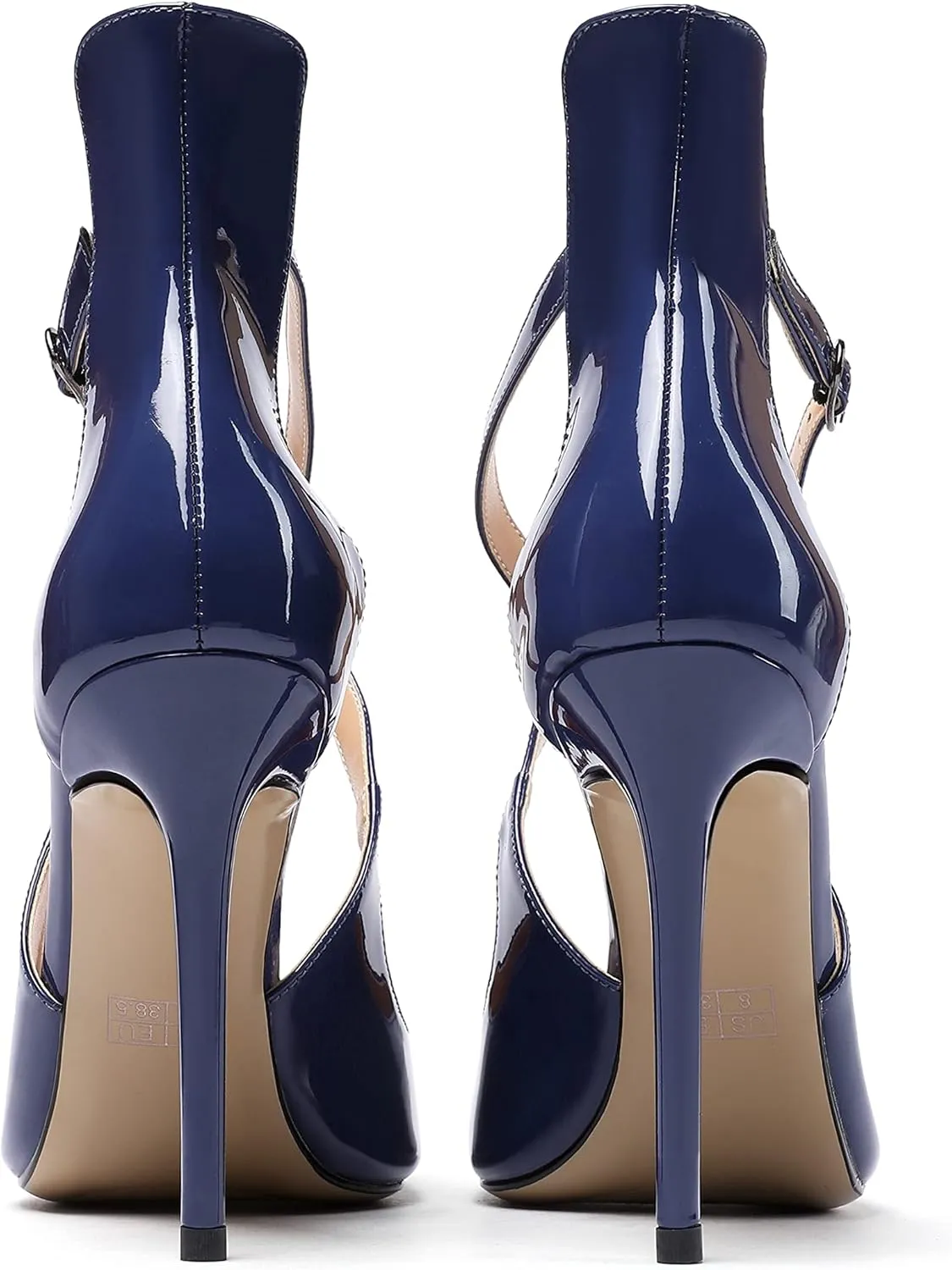 SAMMITOP Women's Pointy Toe Ankle Strap Pumps Sexy High Heels Ladies Dress Shoes