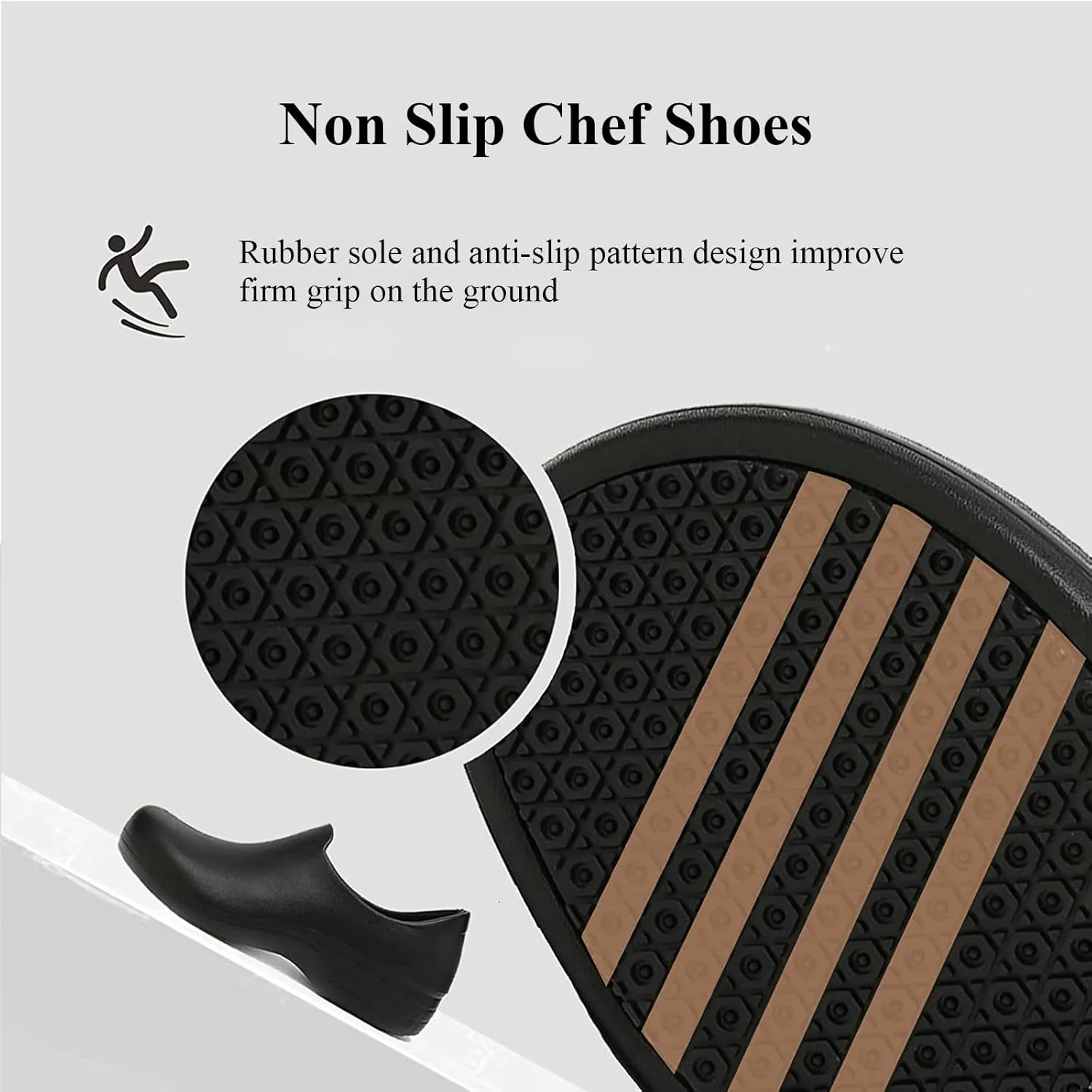 Scecocrs Non Slip Chef Shoes for Women, Waterproof & Oil Resistant Nursing Work Shoes for Hospital Garden Kitchen