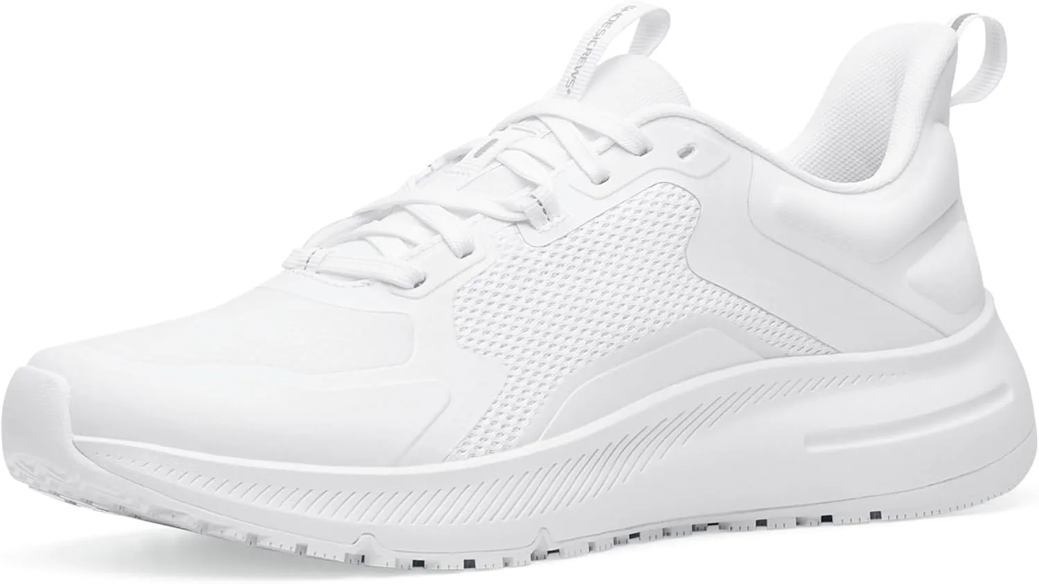 Shoes for Crews Crossing, Men's Slip Resistant Work Shoes, Healthcare and Food Service Sneakers, Water Resistant, Black or White