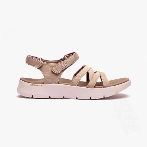 Skechers 141450/TPE 141450 GO WALK FLEX SANDAL -SUNSHINE Womens Sandals Brown