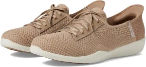 Skechers Modern Comfort Women's Women's Newbury ST-Our Time Hands Free Slip-Ins Sneaker, Mocha, 5.5