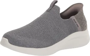 Skechers Sport Women's Women's Hands Free Slip Ins Ultra Flex 3.0 Smooth Step Sneaker, Grey, 7.5 Wide