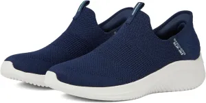 Skechers Sport Women's Women's Hands Free Slip Ins Ultra Flex 3.0 Smooth Step Sneaker, Navy, 6.5 Wide