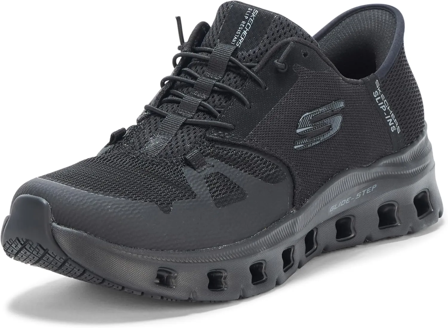 Skechers Women's Glde Step Pro Sr Edrura Hands Freee Bungee Health Care Professional Shoe