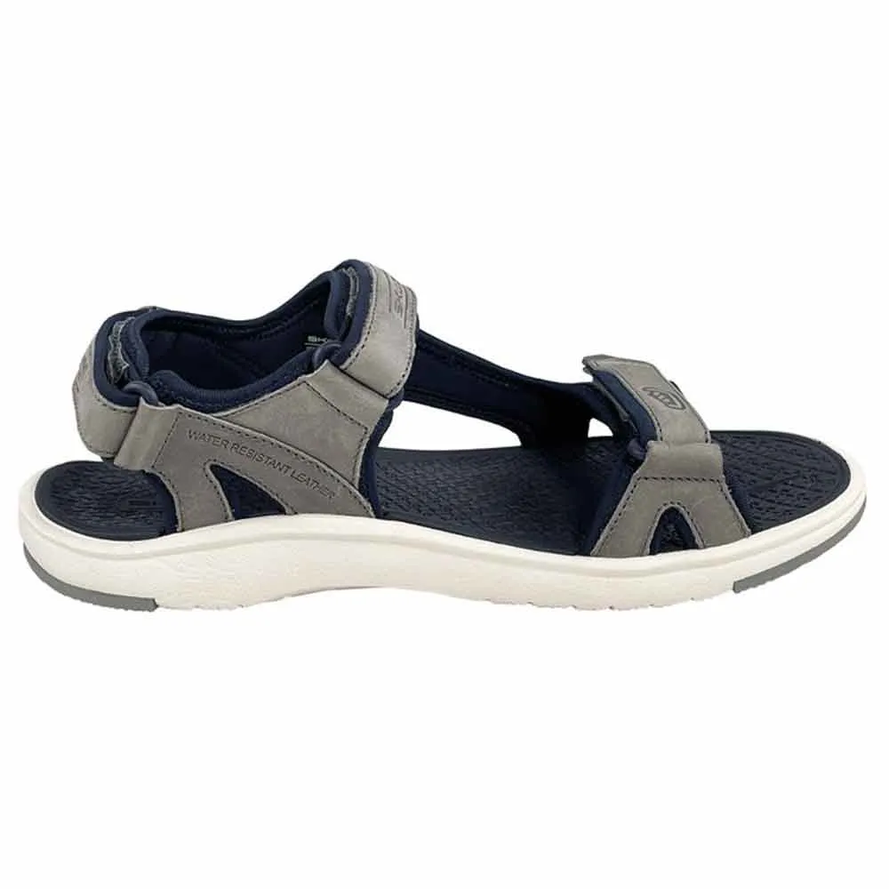 Skuze Cabo 4 Point Grey & Navy Strap Sandal