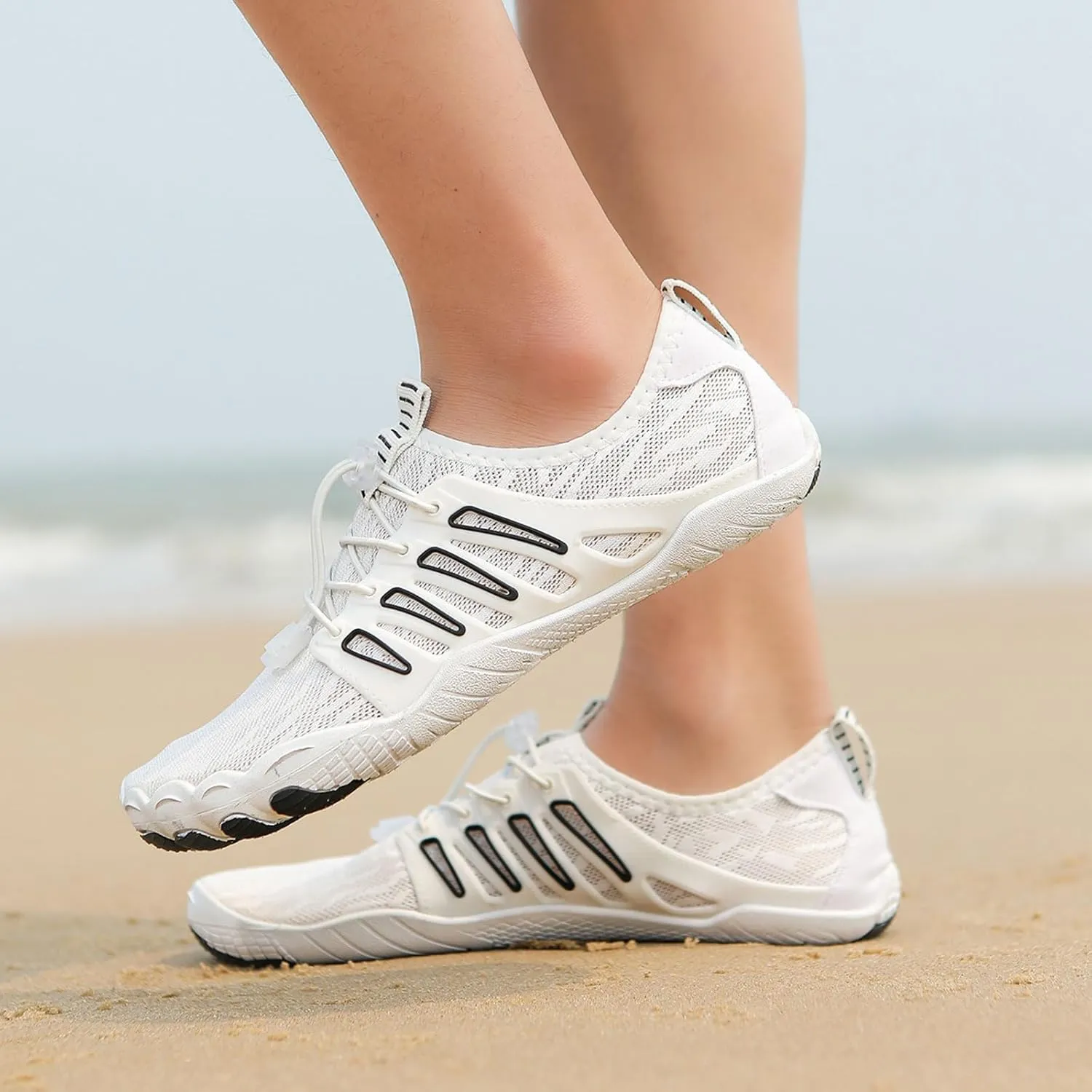 Smoneyful Hike Barefoot Shoes for Women Men, Breathable, Non-Slip Athletic Footwear, Wide Toe Water Shoes, Grounding Shoes and Grounding Barefoot Shoes for Barefoot Womens