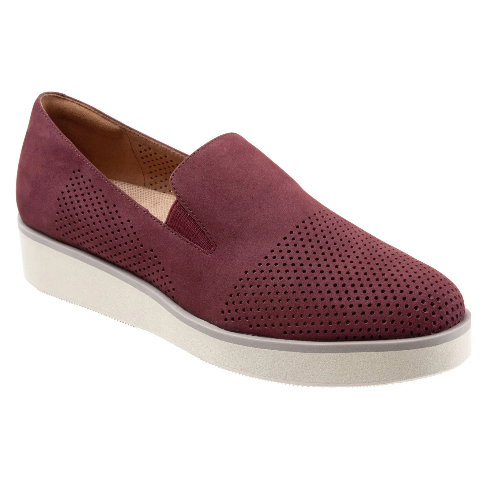 Softwalk Whistle S1810-606 Womens Burgundy Narrow Loafer Flats Shoes