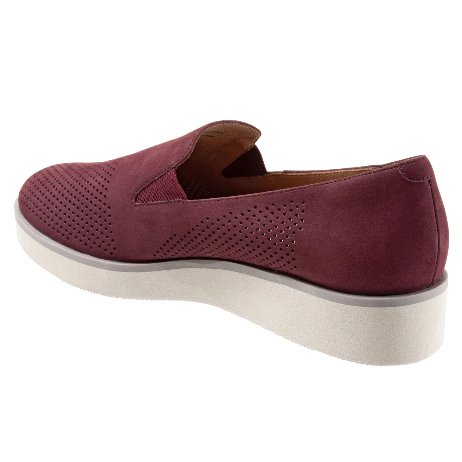 Softwalk Whistle S1810-606 Womens Burgundy Narrow Loafer Flats Shoes