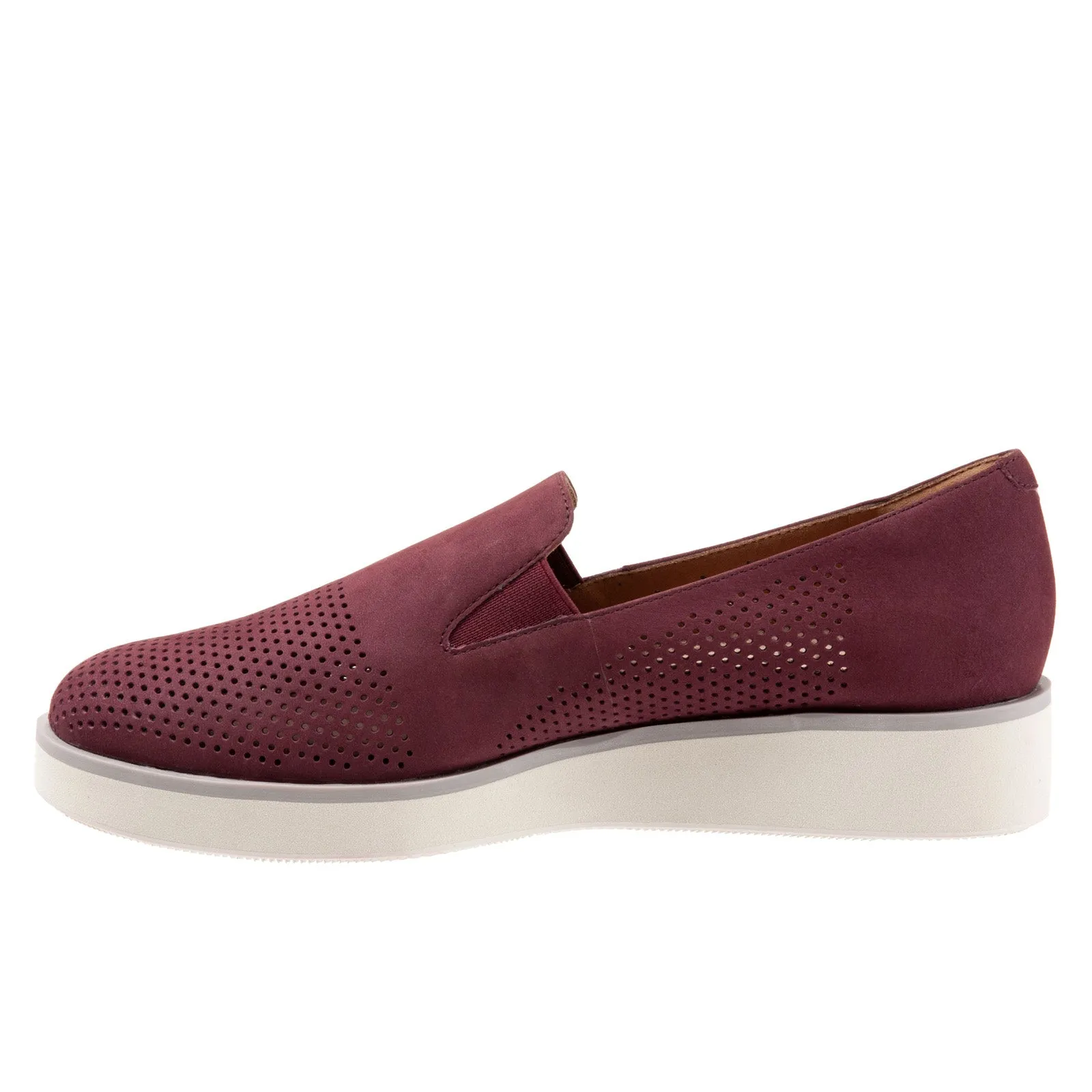 Softwalk Whistle S1810-606 Womens Burgundy Narrow Loafer Flats Shoes