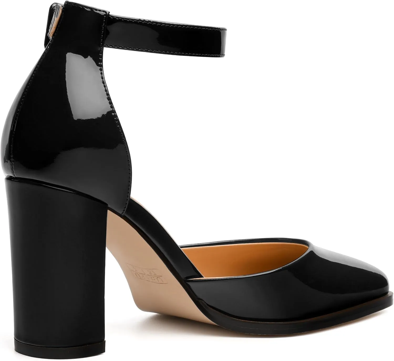 Square Toe Chunky Heels for Women, 3-Inch Block High Heels Women's Pumps for Wedding, Party, Dress Shoes