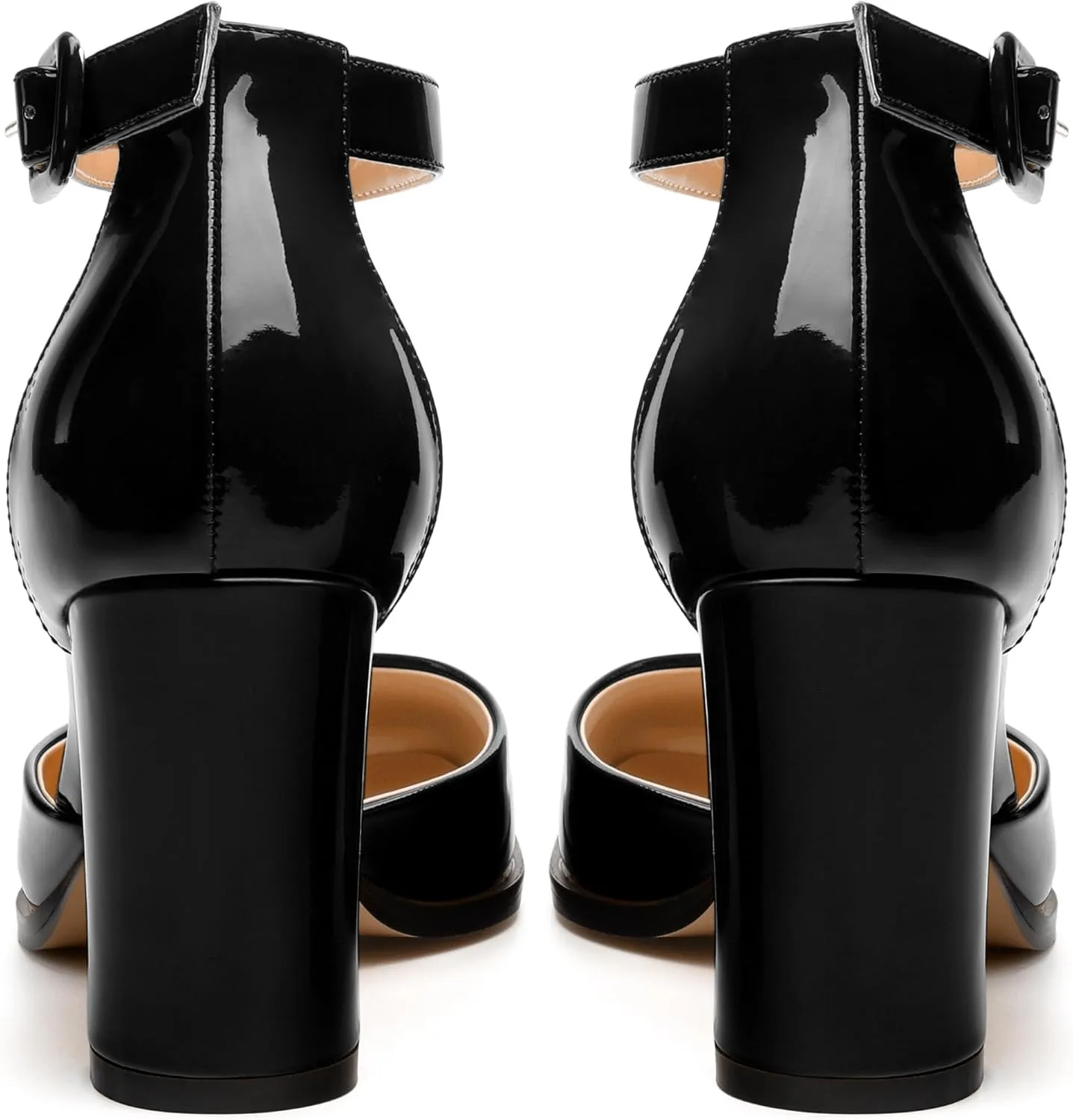 Square Toe Chunky Heels for Women, 3-Inch Block High Heels Women's Pumps for Wedding, Party, Dress Shoes