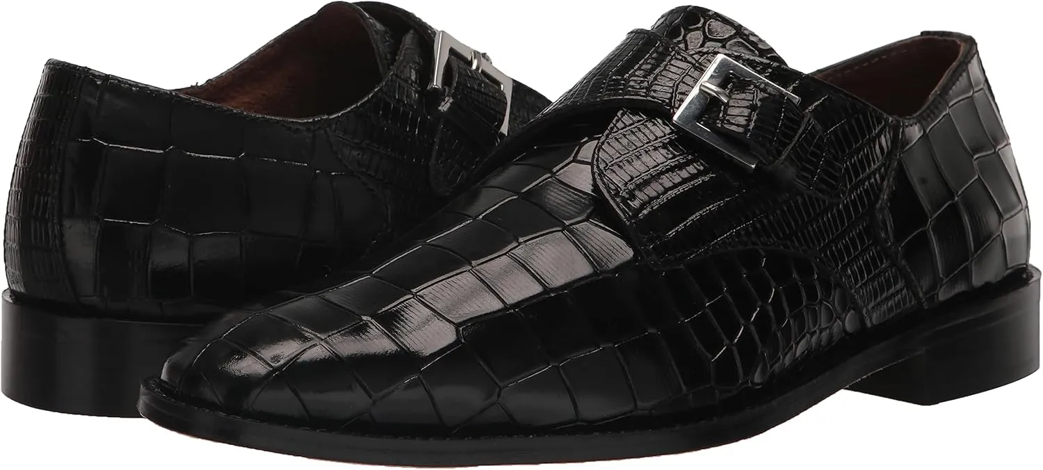 STACY ADAMS Men's Rapino Plain Toe Monk Strap Loafer