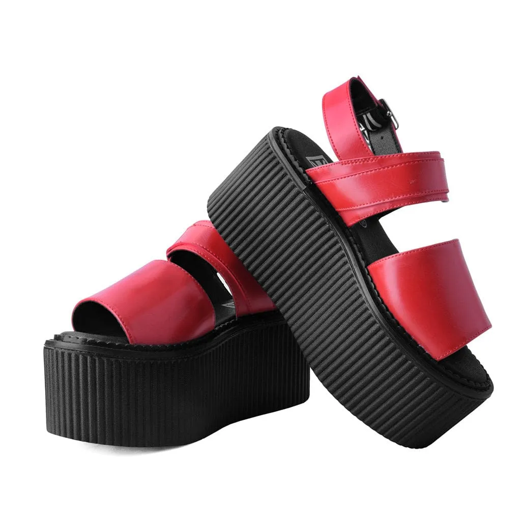 Strato Sandal Brush Off Red Faux Leather