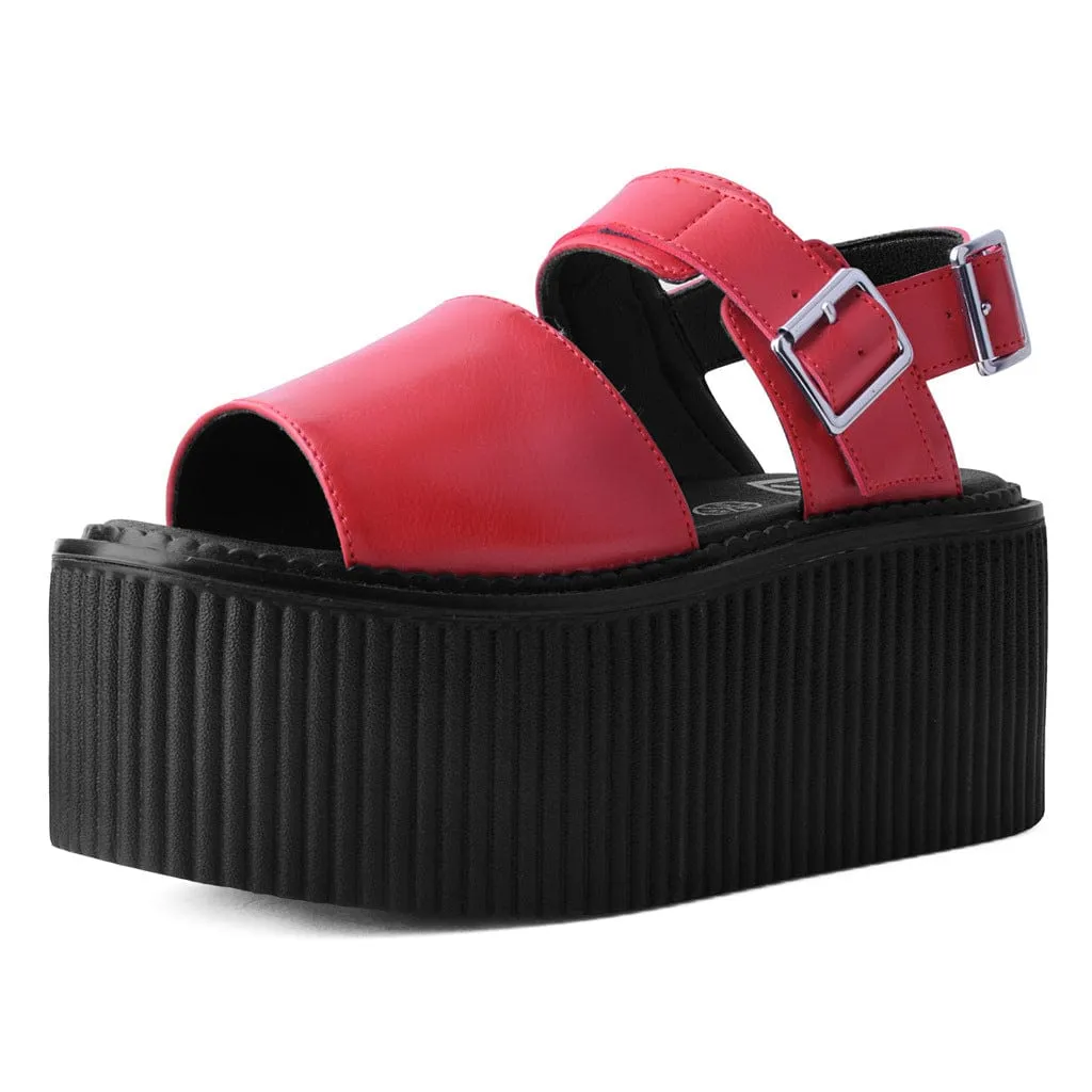 Strato Sandal Brush Off Red Faux Leather