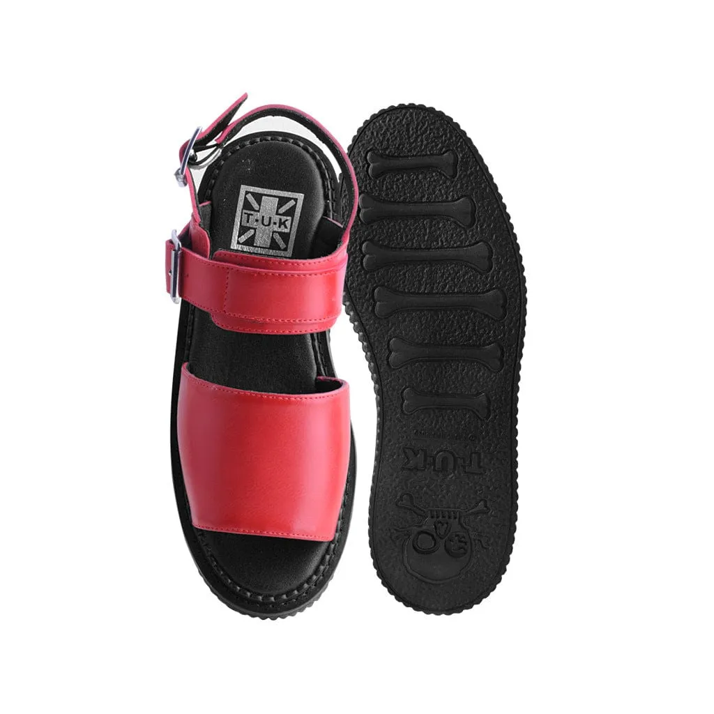 Strato Sandal Brush Off Red Faux Leather