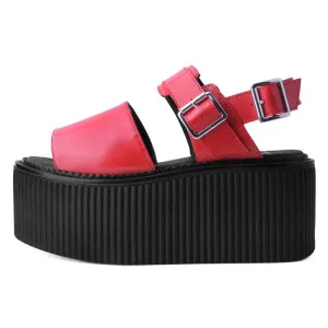 Strato Sandal Brush Off Red Faux Leather