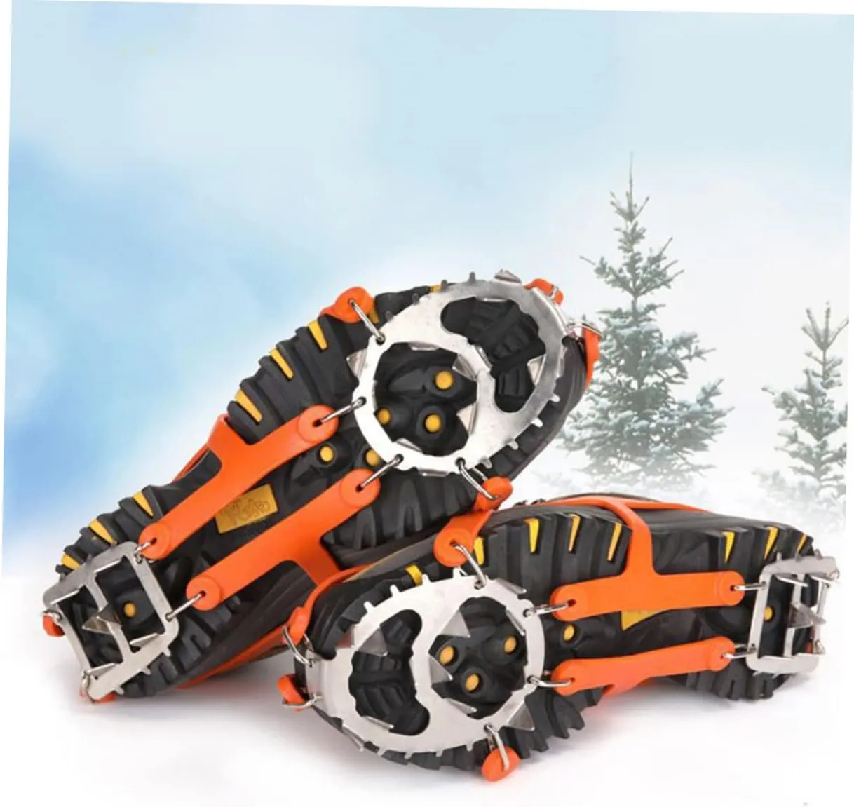 TENDYCOCO 2 Pairs 18 Shoe Covers for Travel Ice Winter Hiking Walk Mini Compass and Whistle Shoes Safe Protect