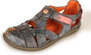 TMA EYES Women's Cross Leather and Hand Stitching Upper Casual Sandal for Outdoor