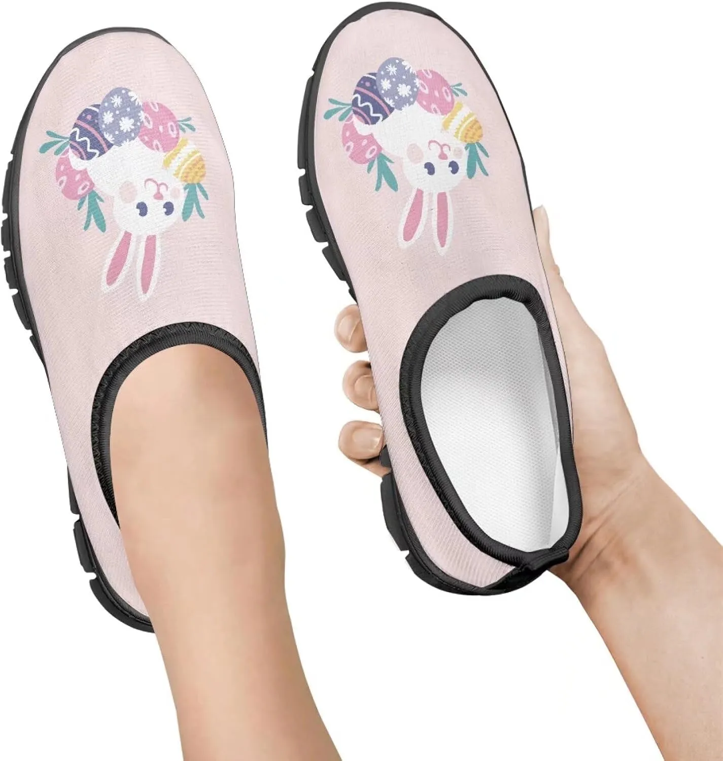 TODIYADDU Girls Easter Shoes Kids Lightweight Mesh Sneakers Casual Athletic Sneaker