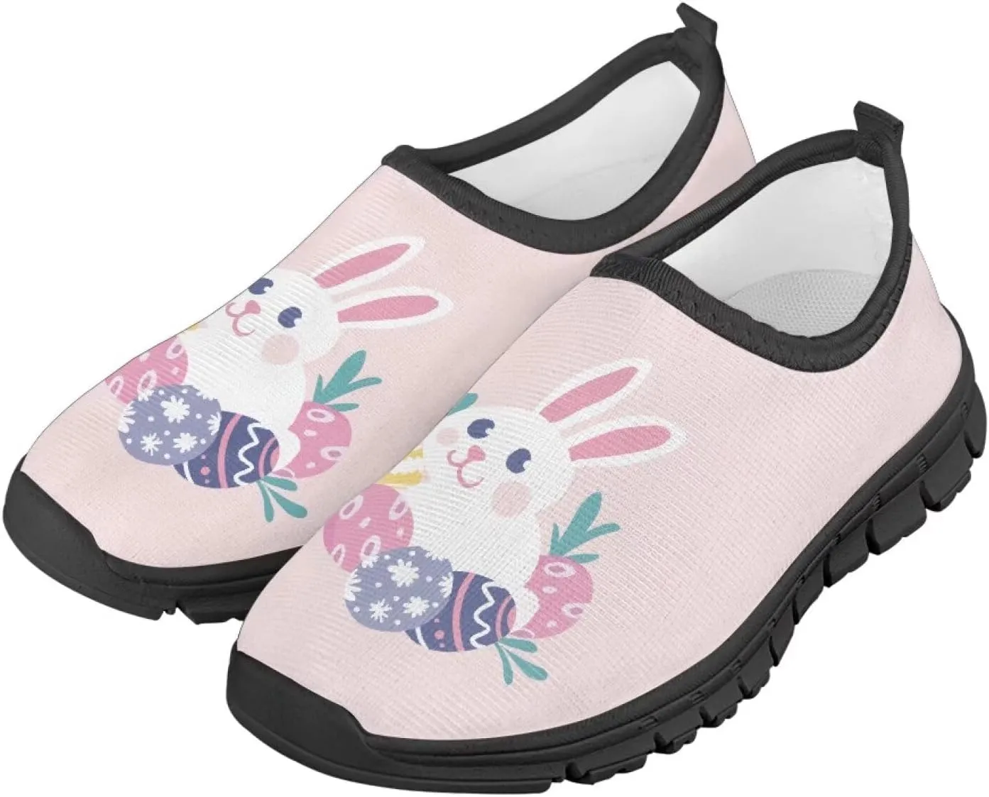 TODIYADDU Girls Easter Shoes Kids Lightweight Mesh Sneakers Casual Athletic Sneaker