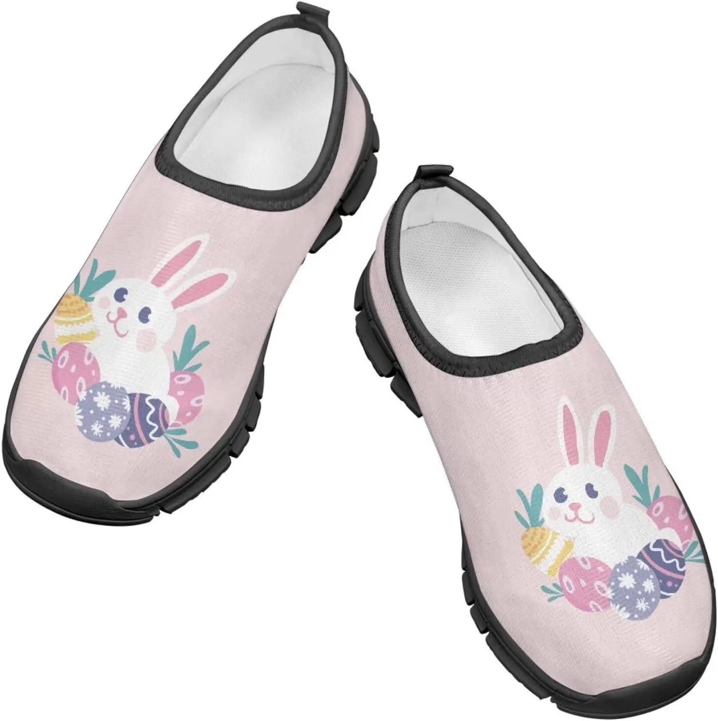 TODIYADDU Girls Easter Shoes Kids Lightweight Mesh Sneakers Casual Athletic Sneaker