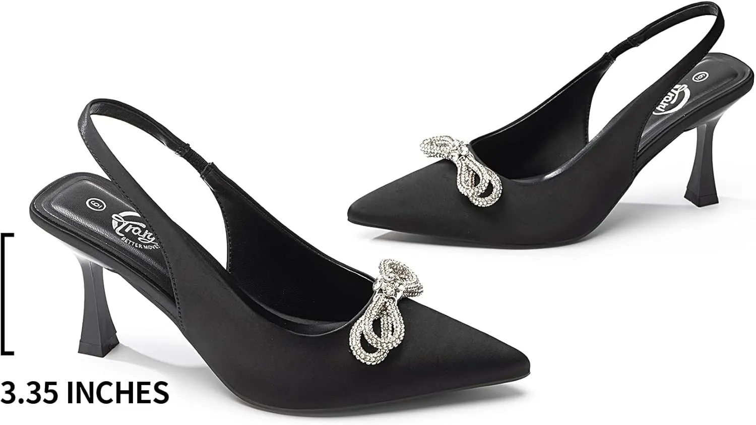Trary Women's Pumps, Back Heels for Women Closed Toe, Pumps Shoes Women, Kitten Heels for Women, Womens Pumps 3 Inch Heel, Low Heel Womens Heels, Womens Dress Shoes, Short Stiletto Heels, Work Heels