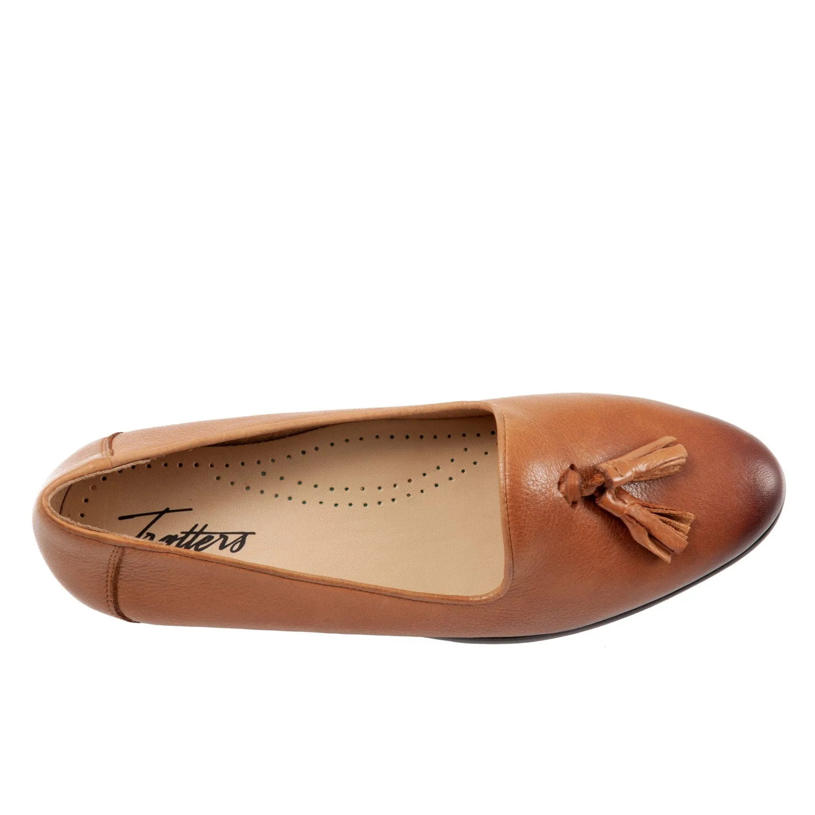 Trotters Liz Tassel T2224-215 Womens Brown Narrow Loafer Flats Shoes
