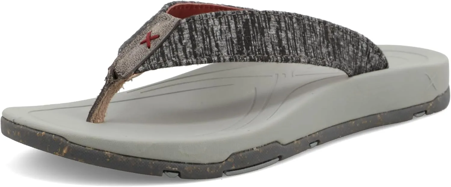 Twisted X Women's Sandal, Round Toe, Dark Grey, 9 M
