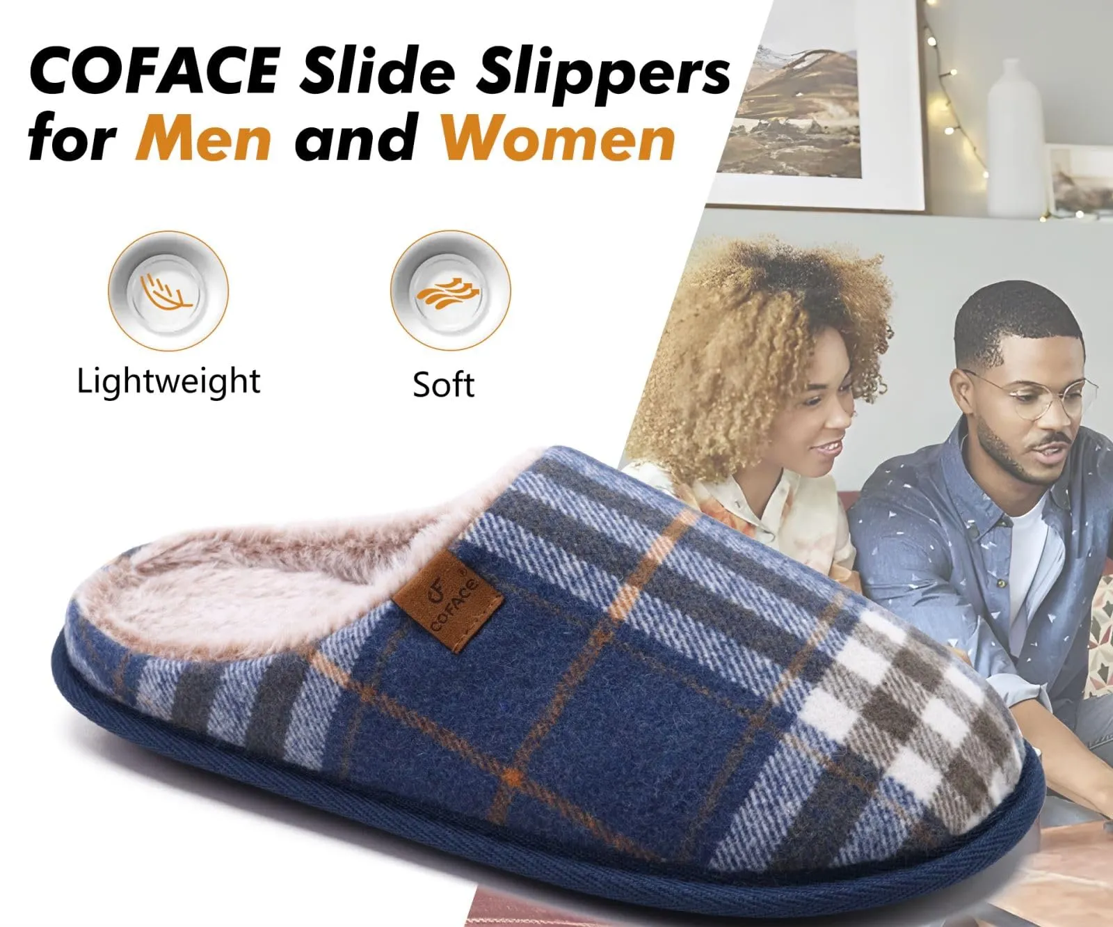 Unisex Foam 9 Shoes Customer endorsements On Slip Cozy Scuff COFACE Daily special House Casual Memory Slippers Warm