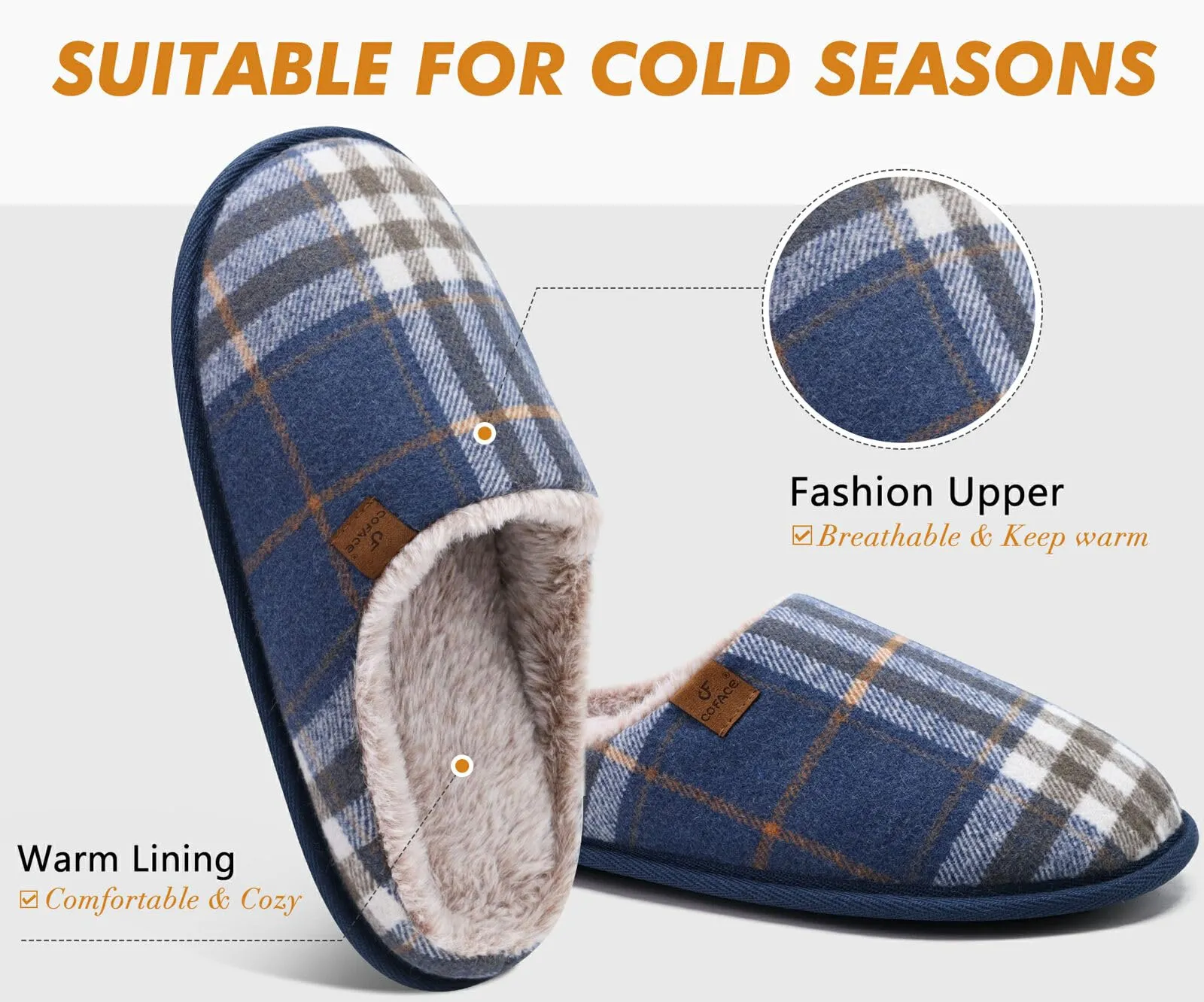 Unisex Foam 9 Shoes Customer endorsements On Slip Cozy Scuff COFACE Daily special House Casual Memory Slippers Warm