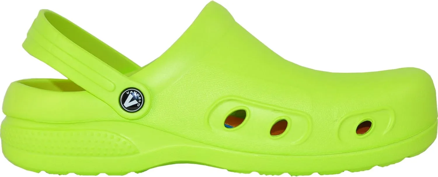 VANGELO Professional Slip Resistant Clog Waterproof Women Work Shoe Nurse Shoe Chef Shoe Ritz Black Lime White Multicolor