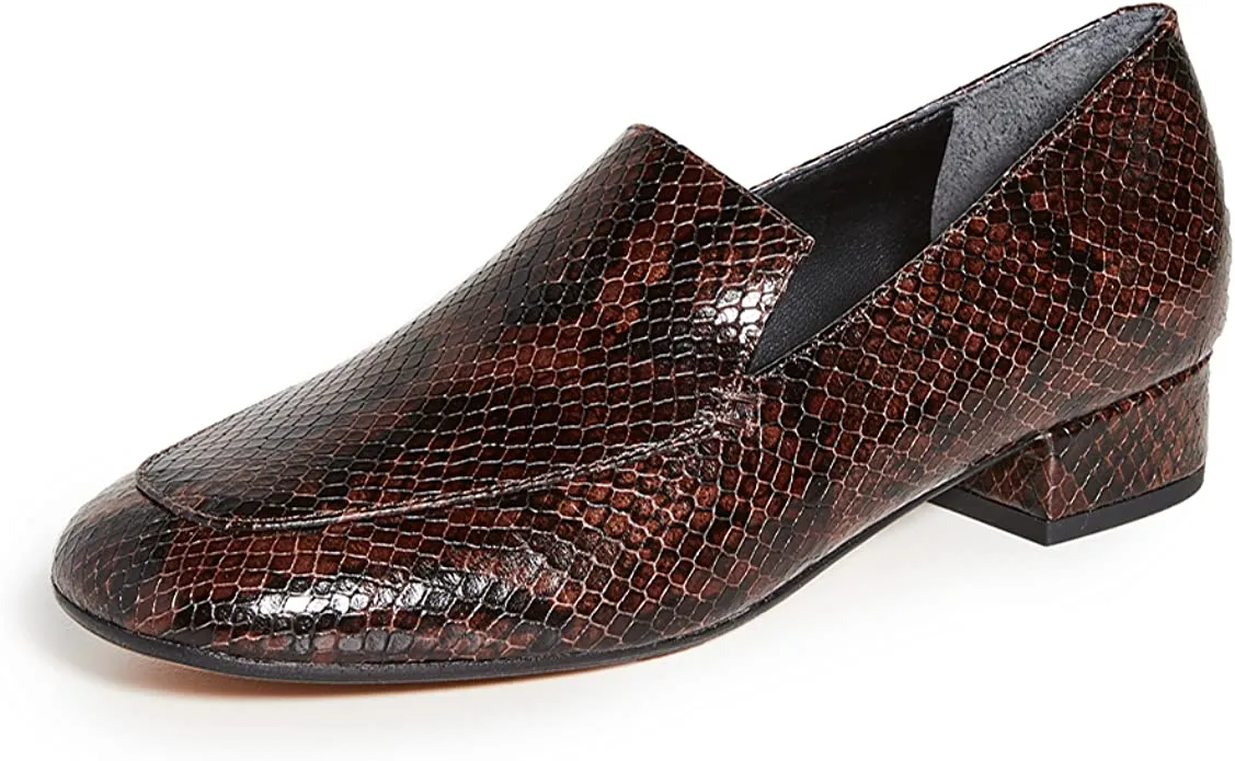 Vince Women's Fauna Loafer Pumps, Chocolate, Brown, 7 Medium US