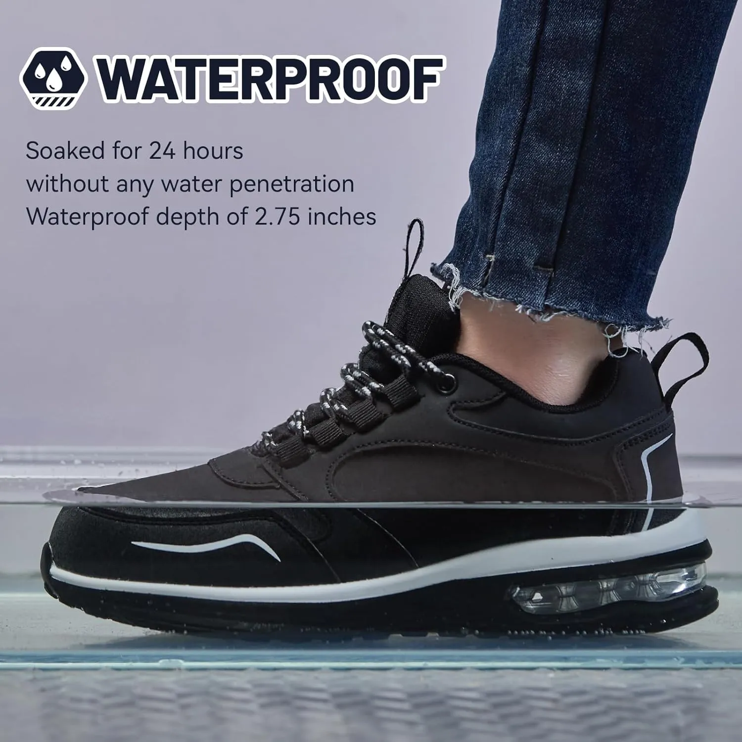 Waterproof Shoes for Women Wide Width Non Slip Sneakers for Work Chefs Food Service Water Resistant Walking Shoe Lightweight Slip Resistant Fashion Footwear for Nurse