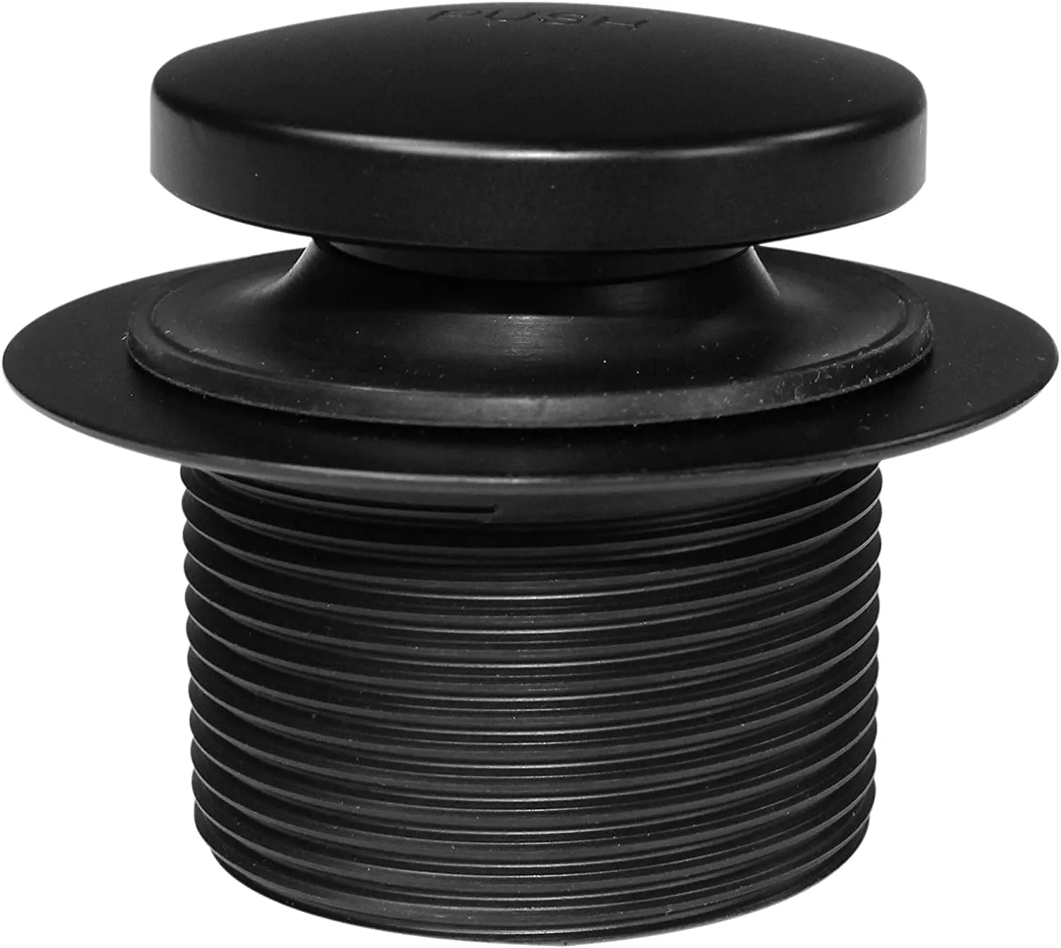 Westbrass 593144-4-62 14" Black Poly Tubular Bathtub Waste & Overflow Assembly with Tip-Toe Drain Plug and 2-Hole Faceplate, Matte Black (4-Pack)