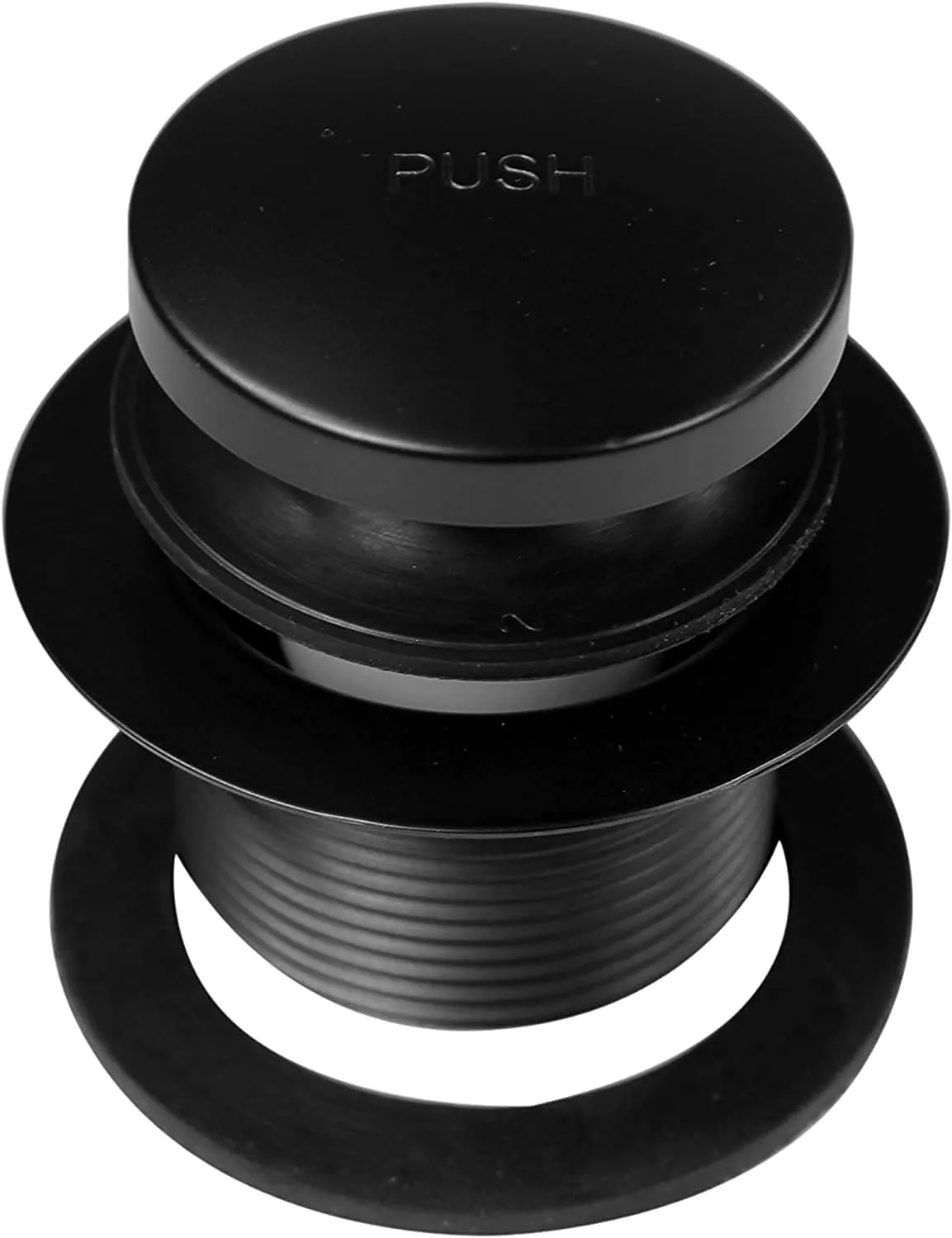 Westbrass 593144-4-62 14" Black Poly Tubular Bathtub Waste & Overflow Assembly with Tip-Toe Drain Plug and 2-Hole Faceplate, Matte Black (4-Pack)