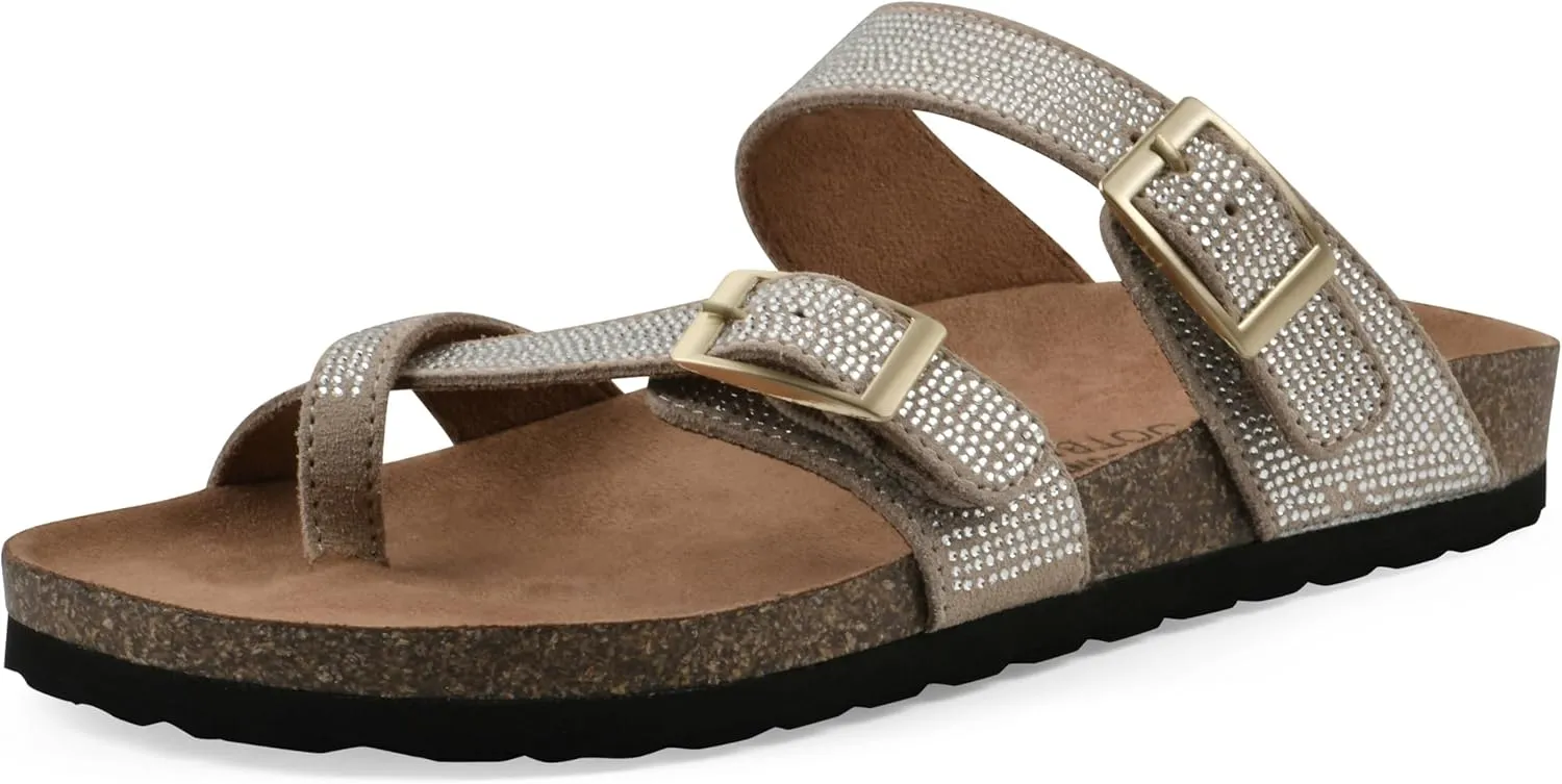 WHITE MOUNTAIN Women's Grays Signature Comfort-Molded Footbed Sandal