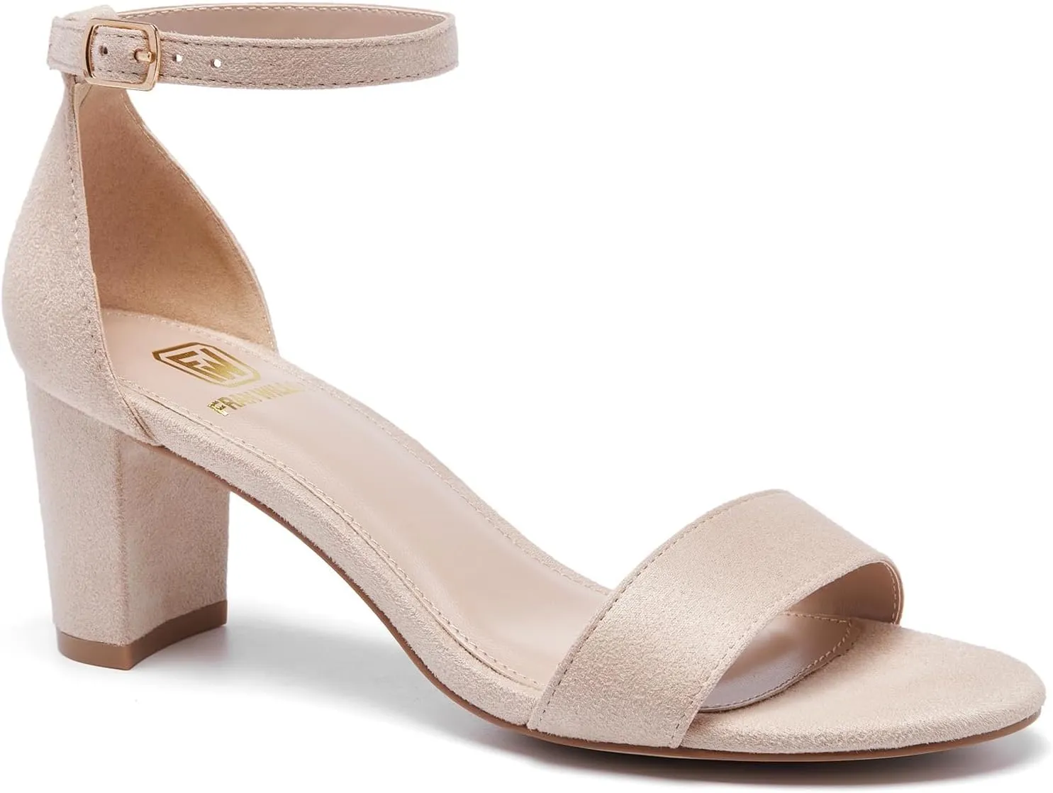 Women Open Toe Low Chunky Short Heels Ankle Strap Block Heel Sandals Party Dress Wedding Pump Shoes