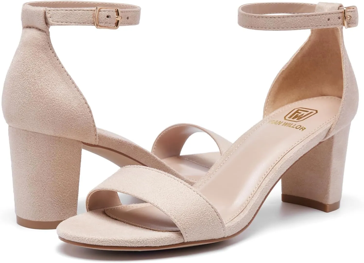 Women Open Toe Low Chunky Short Heels Ankle Strap Block Heel Sandals Party Dress Wedding Pump Shoes