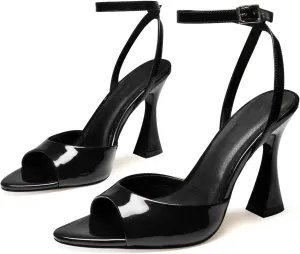 Women's Ankle Strap Fine Heeled Wedding Mesh Kitten Heels Sandals Pointed Open Toe Ankle Buckle Strap Summer Dress Shoes