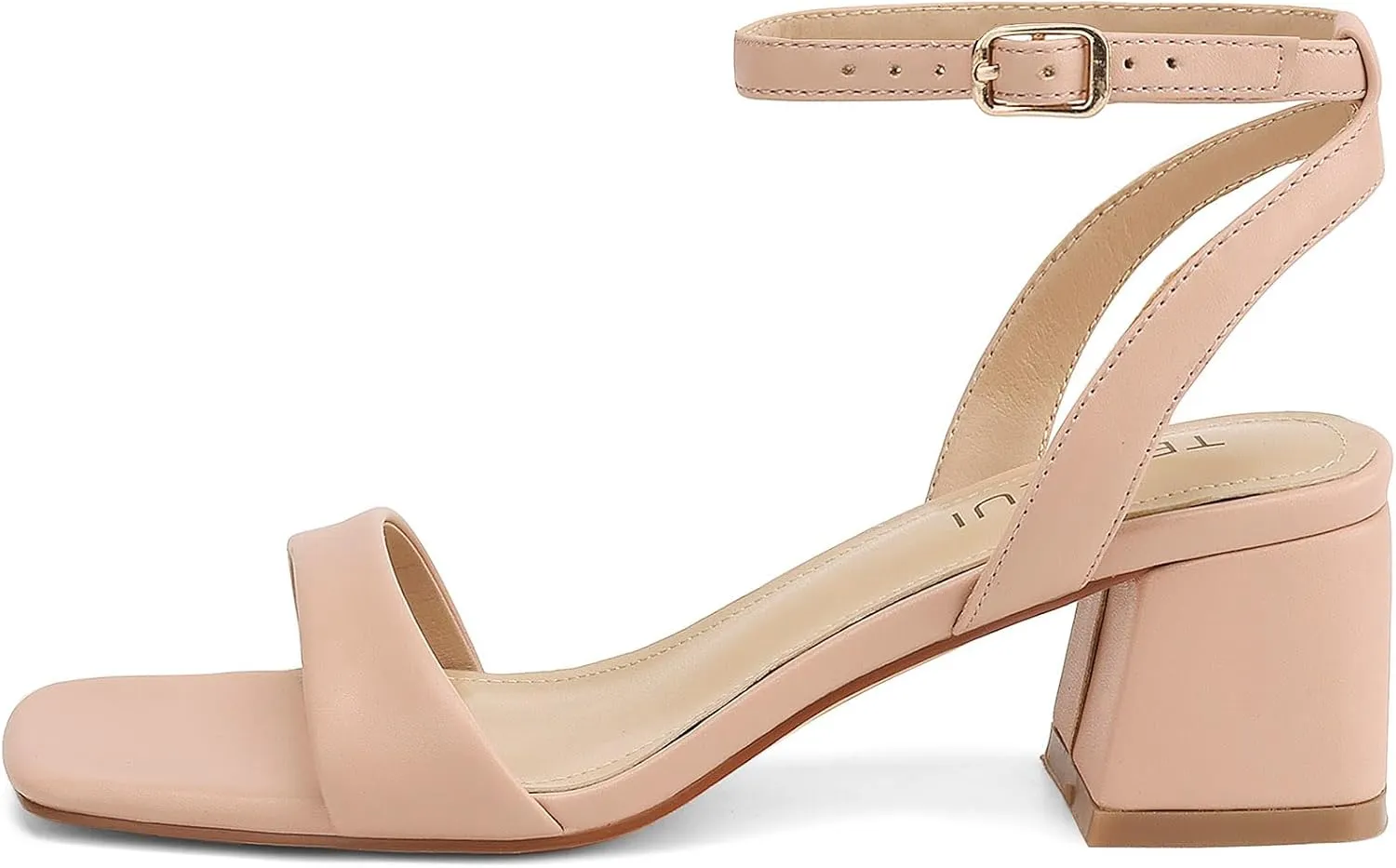 Women's Heeled Sandals Strappy Low Block Heels Chunky for Women Comfortable Ankle Strap Open Toe Party Wedding Dress Shoes for Women Dressy